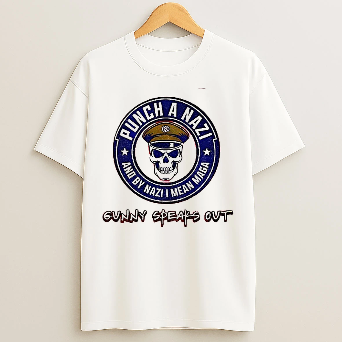 Classic Skeleton Punch A Nazi And By Nazi I Mean Maga Gunny Speaks Out T Shirts