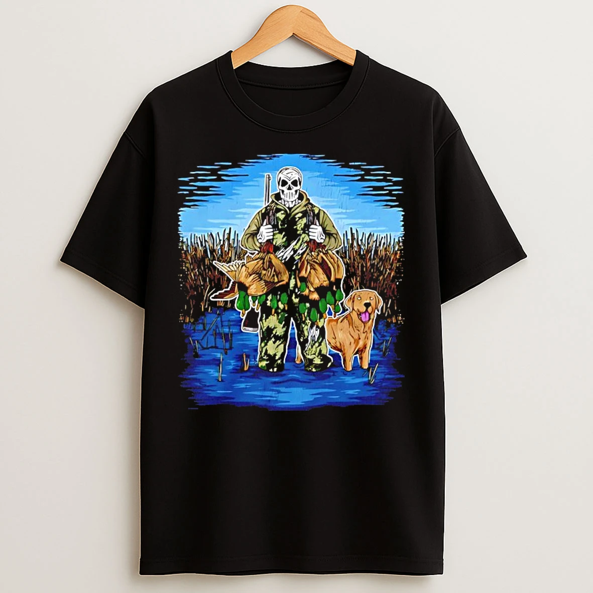 Classic Skeleton Duck Huntin Yellow Lab T Shirts
