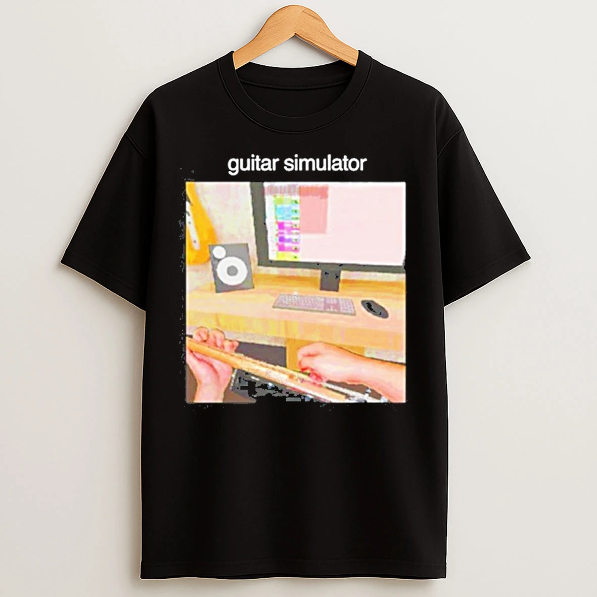 Classic Skull Guitar Simulator T Shirts