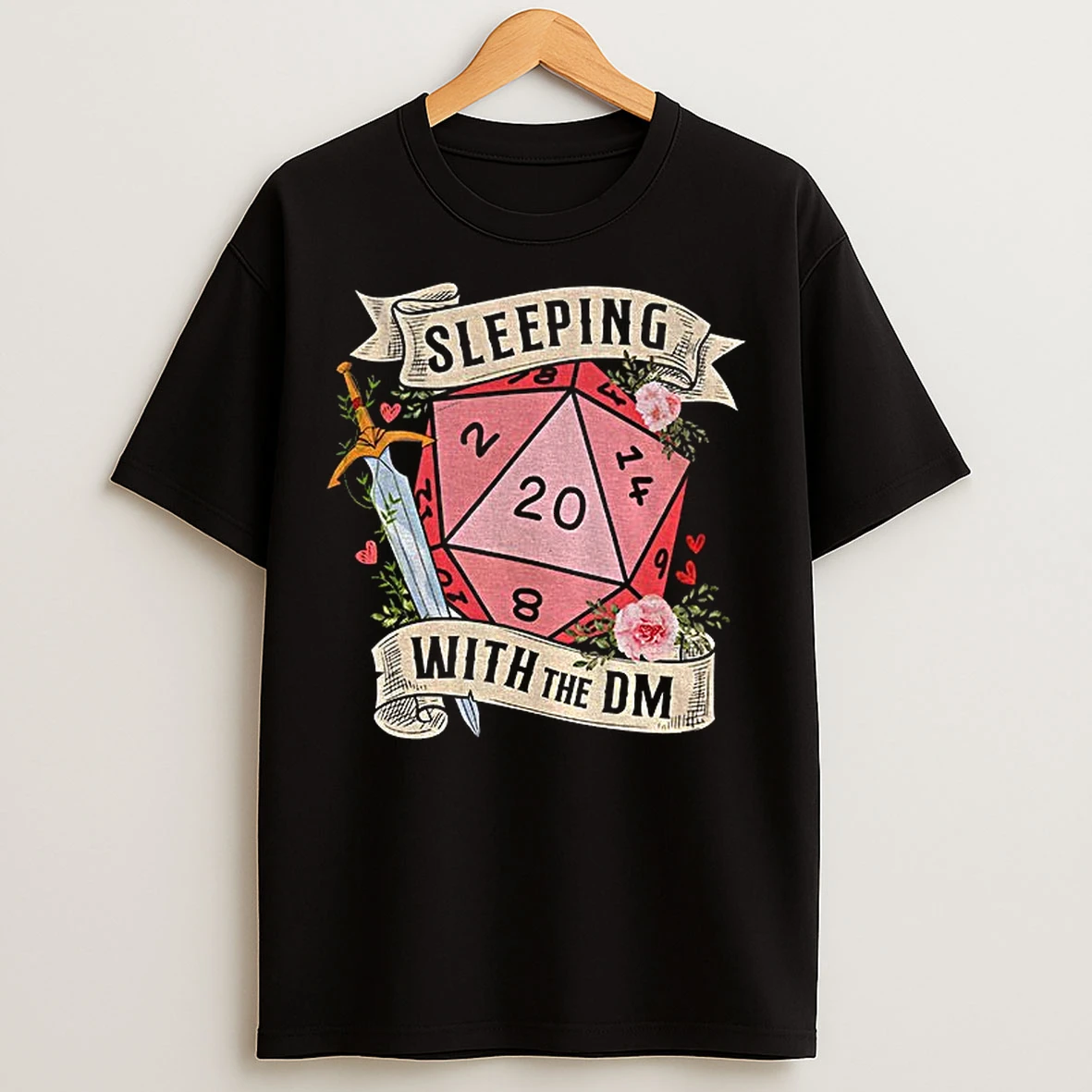 Classic Sleeping With The Dm Funny Dungeon Master Gamer Couple T Shirts