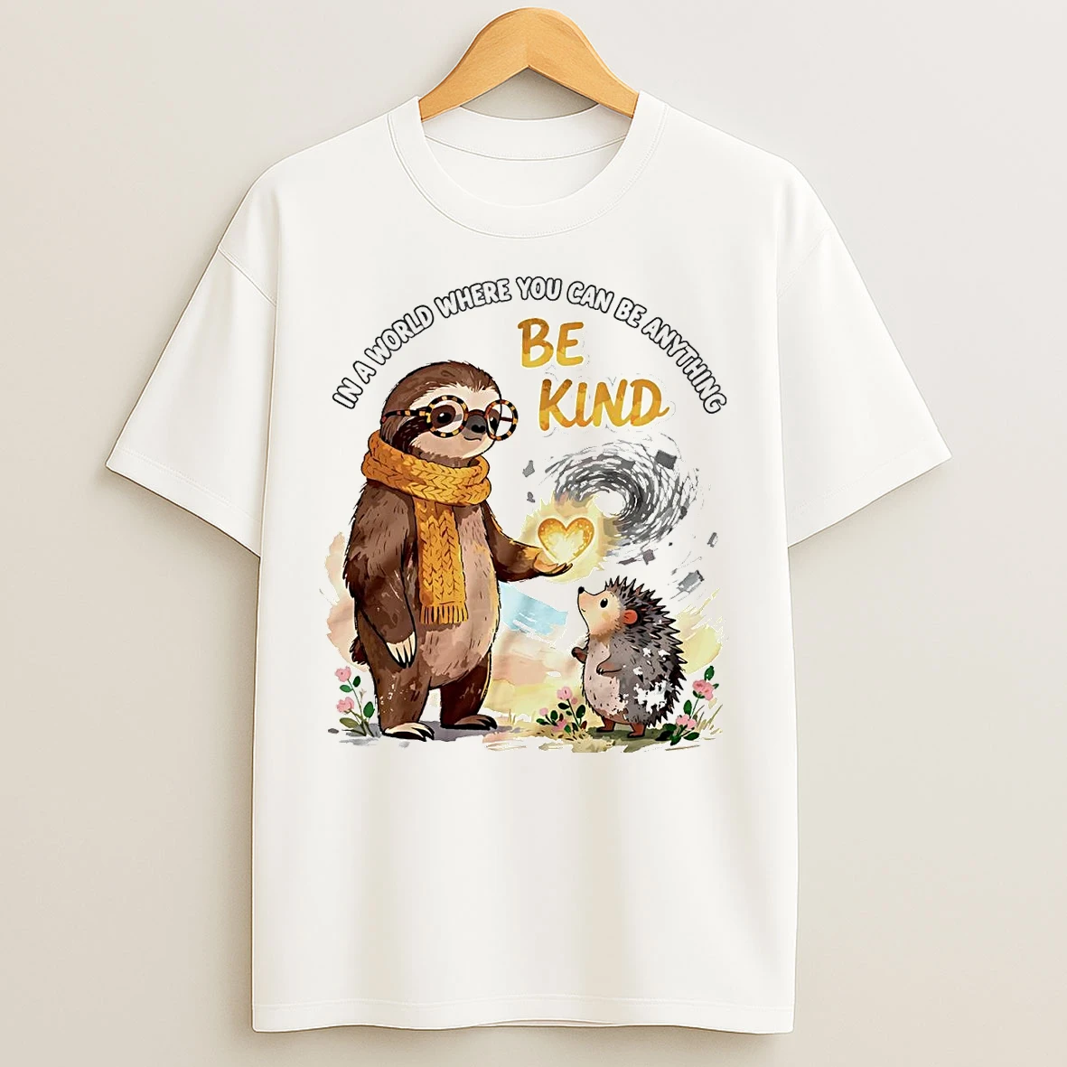 Classic Sloth In A World Where You Can Be Anything Be Kind T Shirts