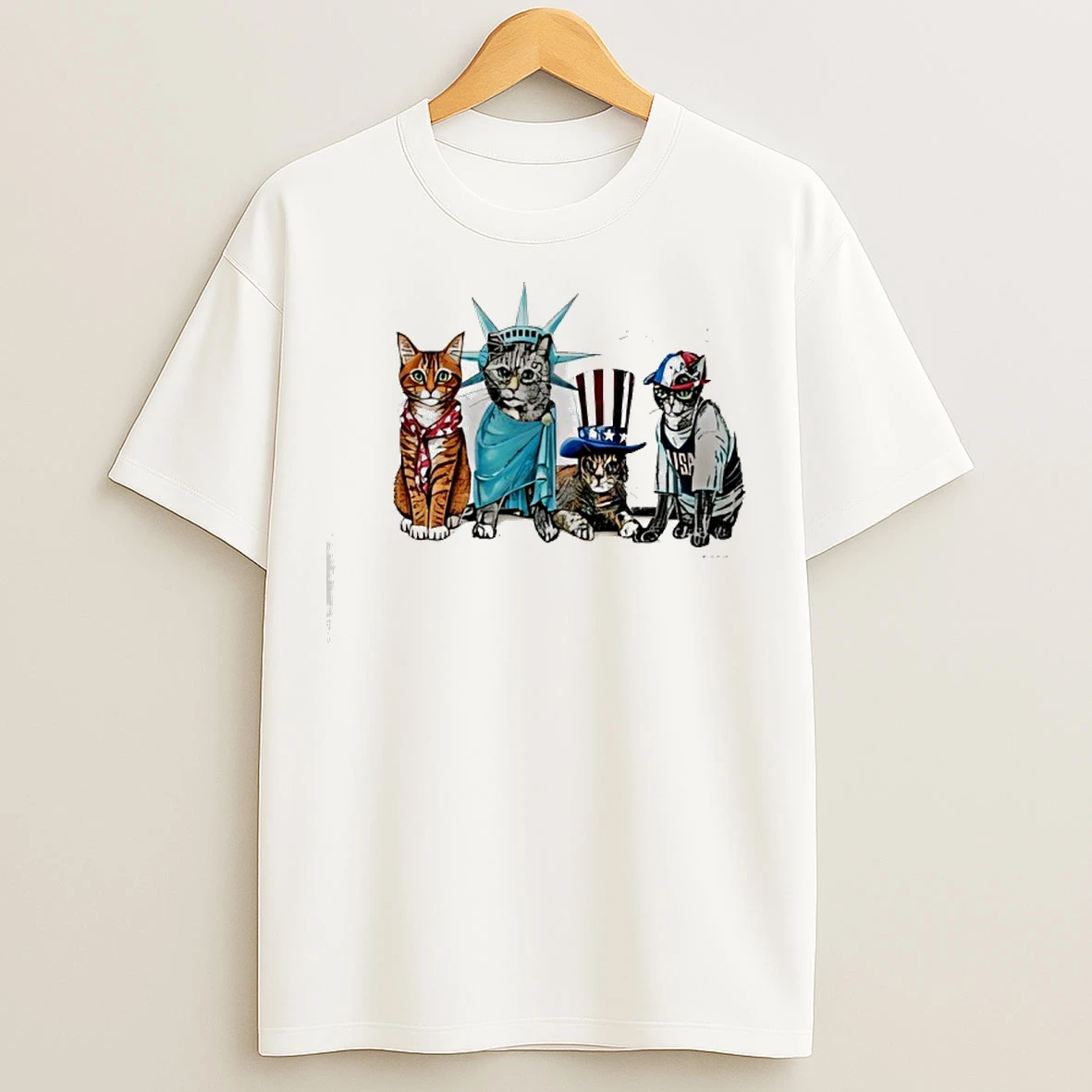 Classic Snl Josh Oconnor Patriotic Usa Cats T Shirts