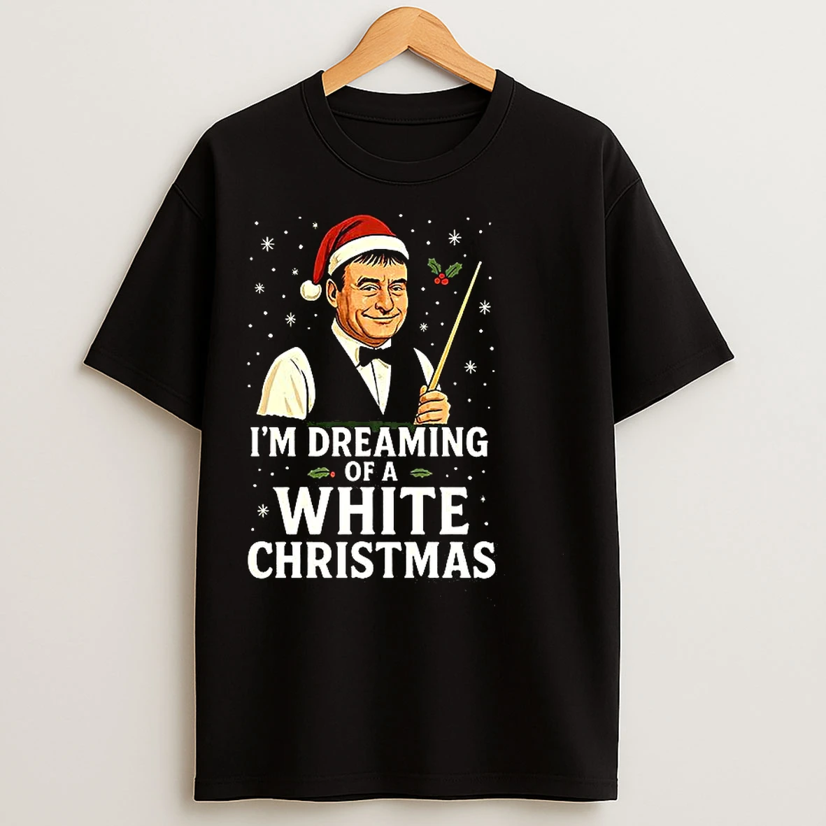 Classic Snooker Santa Hat Im Dreaming Of A White Christmas T Shirts