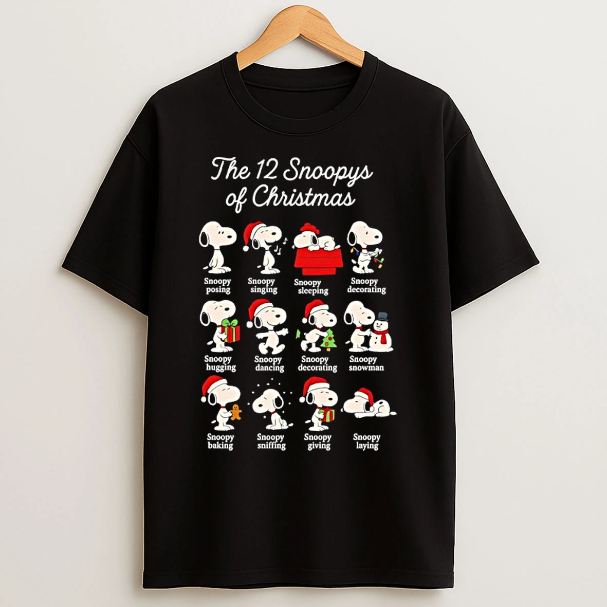 Classic Snoopy Christmas The 12 Snoopys Of Christmas T Shirts