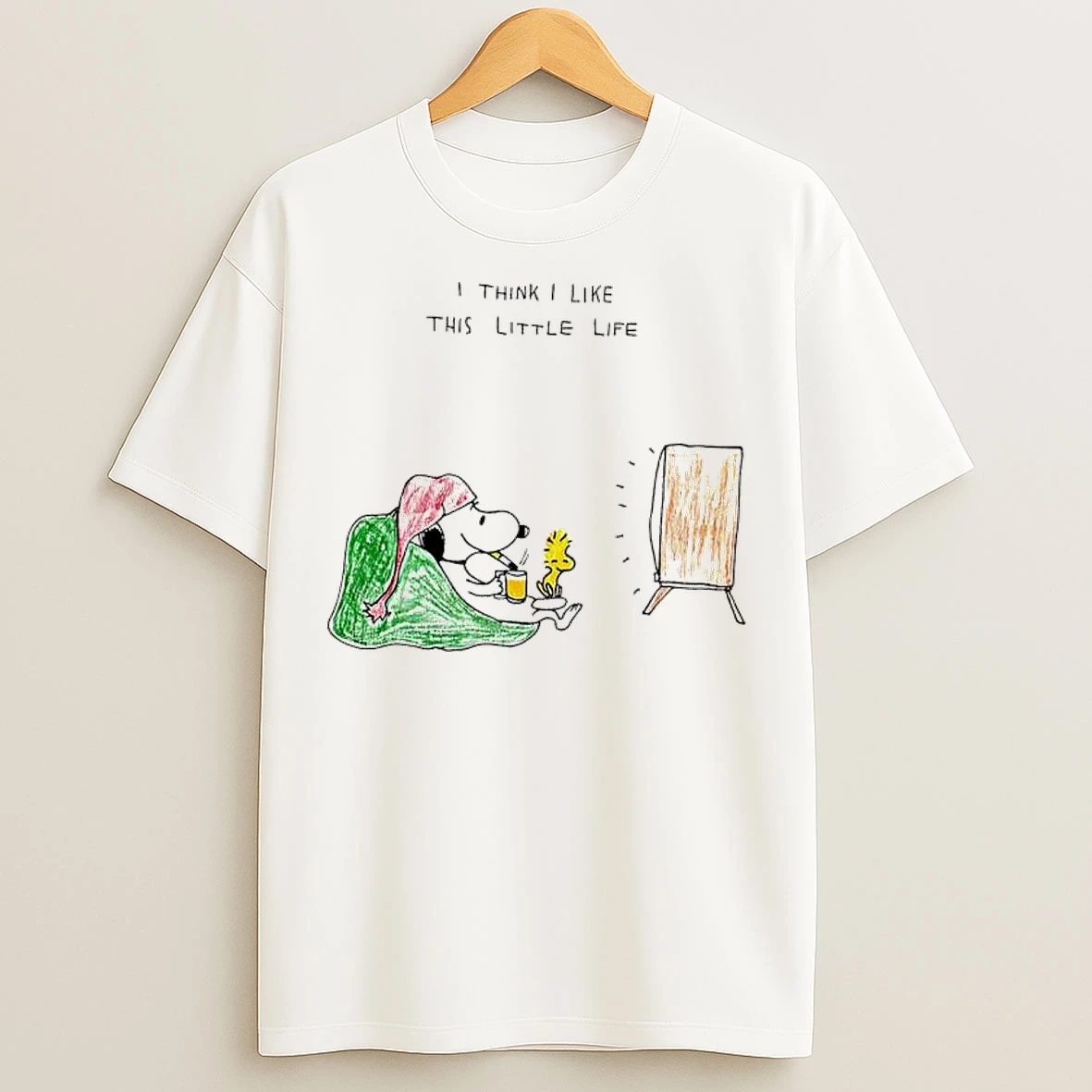 Classic Snoopy I Think I Like This Little Life T Shirts