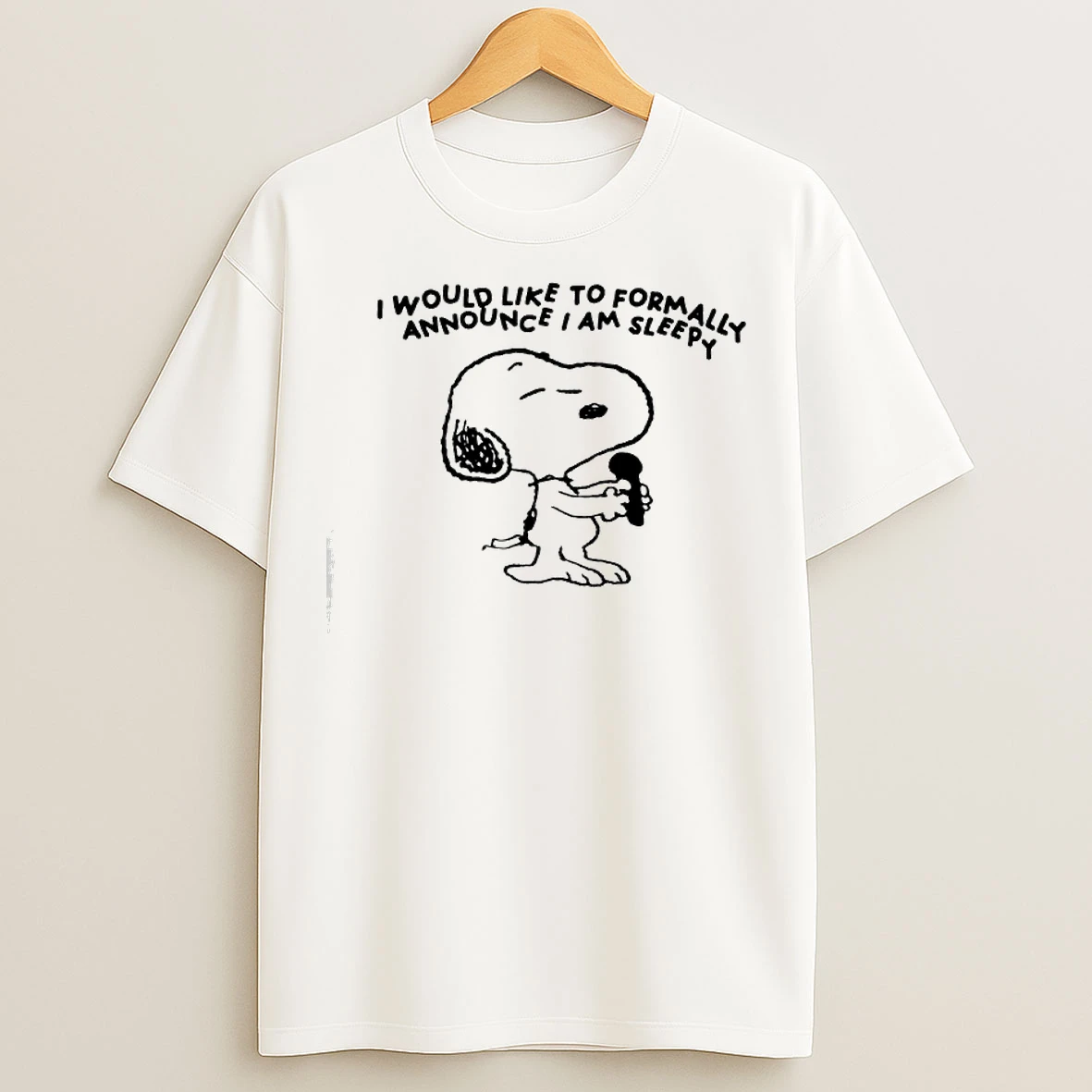 Classic Snoopy Peanuts I Would Like To Formally Announce I Am Sleepy T Shirts