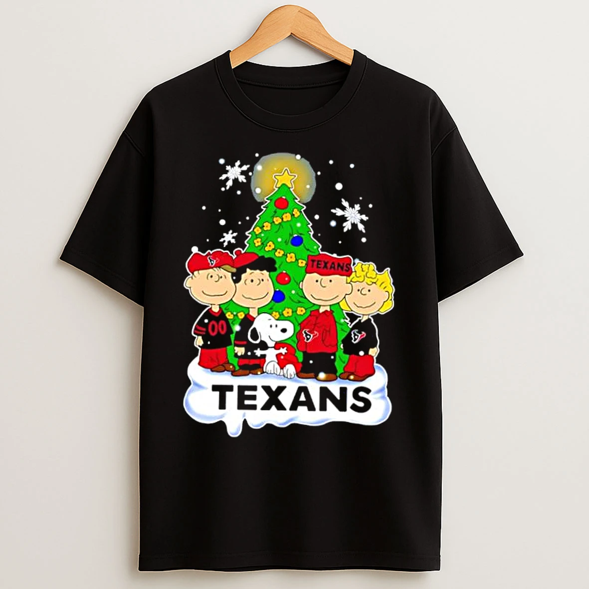Classic Snoopy The Peanuts Houston Texans Christmas Funny Cartoon T Shirts
