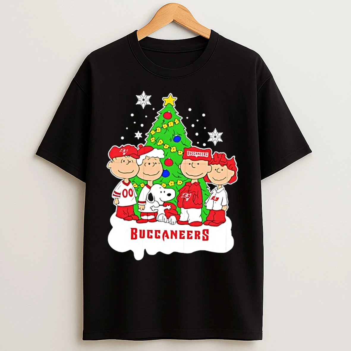 Classic Snoopy The Peanuts Tampa Bay Buccaneers Christmas Funny Cartoon T Shirts