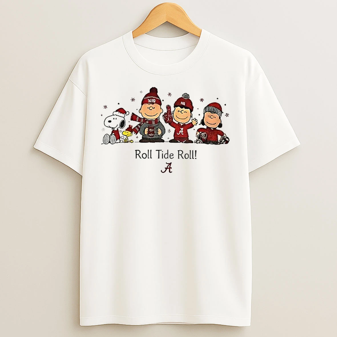 Classic Snoopy And Peanuts Alabama Crimson Tide Football Roll Tide Roll College Football T Shirts