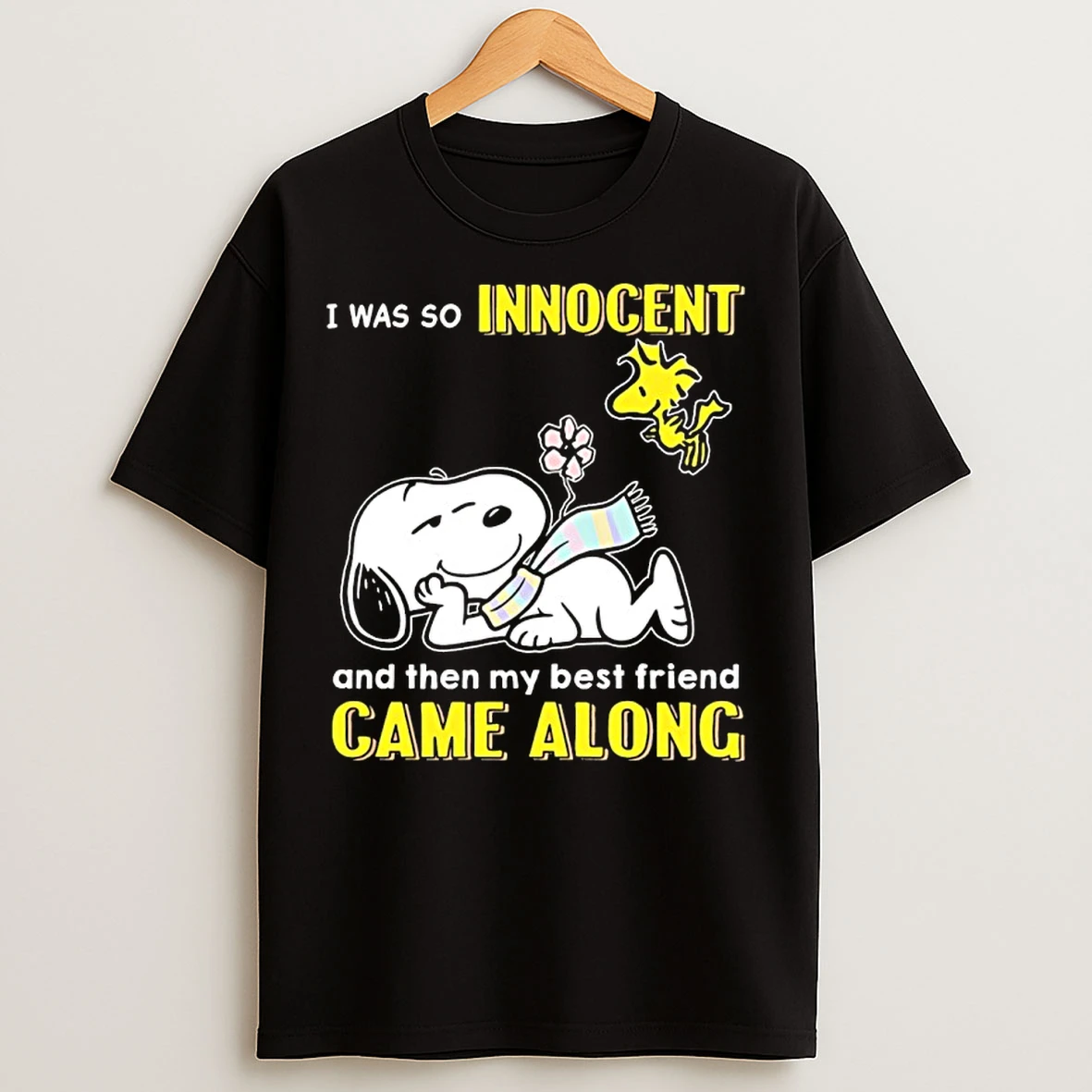 Classic Snoopy And Woodstock I Was So Innocent And Then My Best Friend Came Along T Shirts