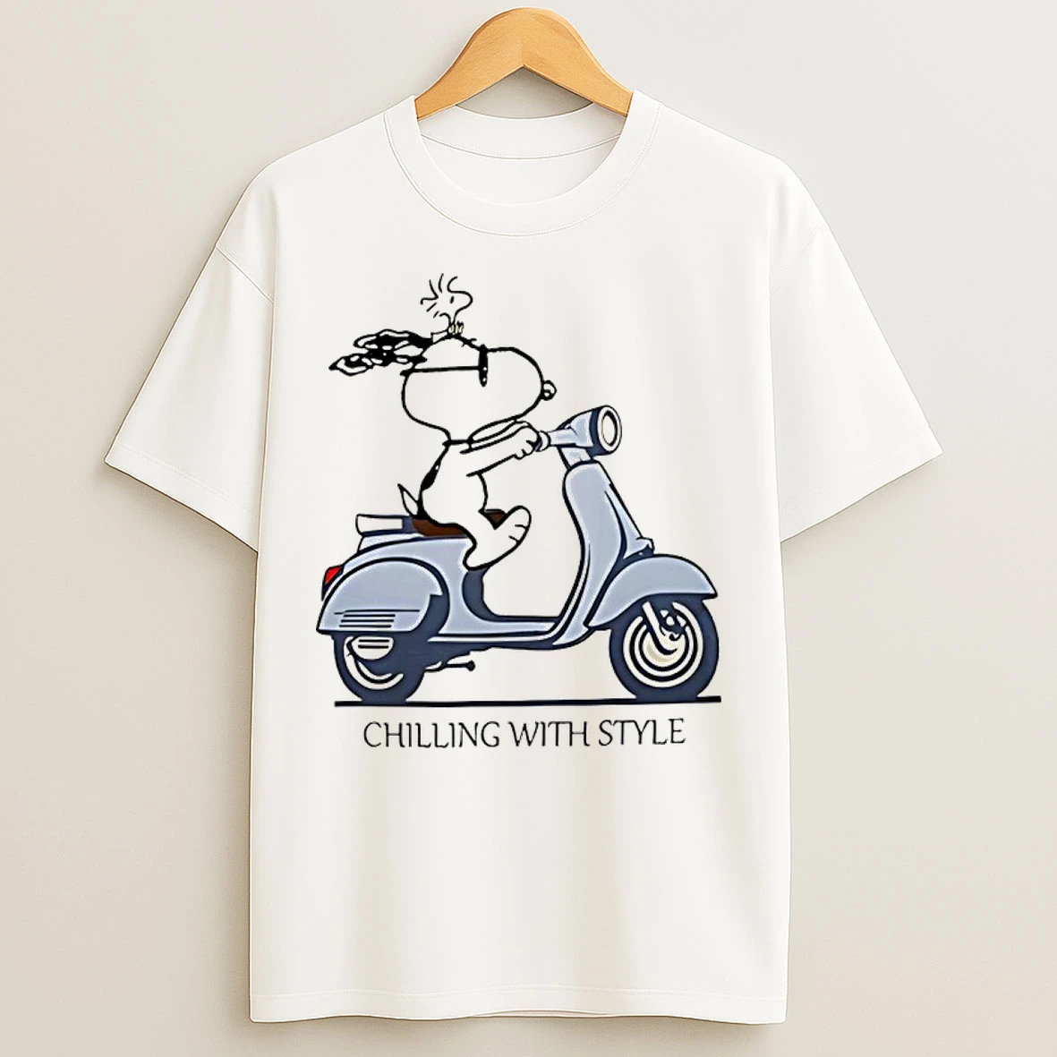 Classic Snoopy And Woodstock Chilling T Shirts