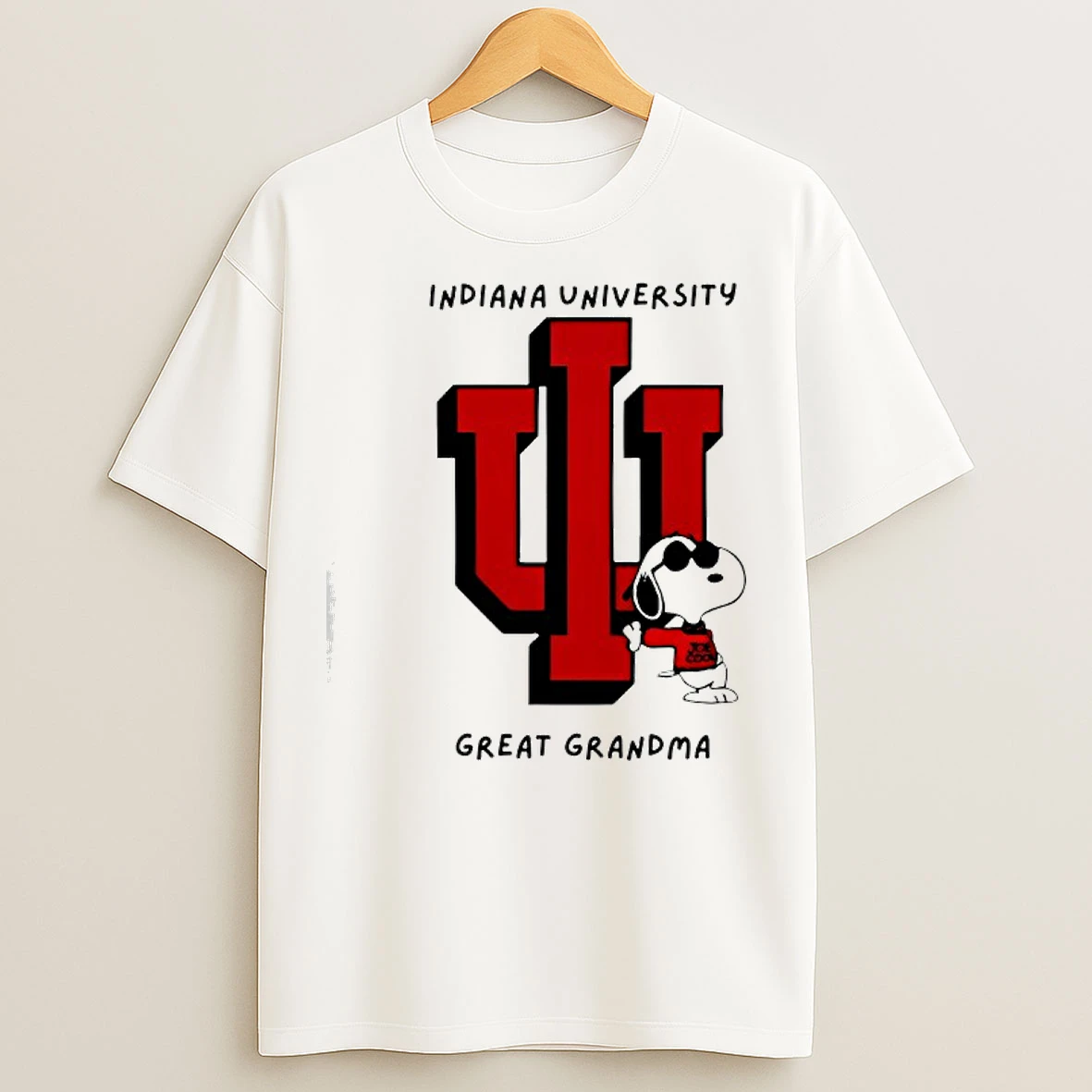 Classic Snoopy X Indiana Hoosiers University Great Grandmas T Shirts