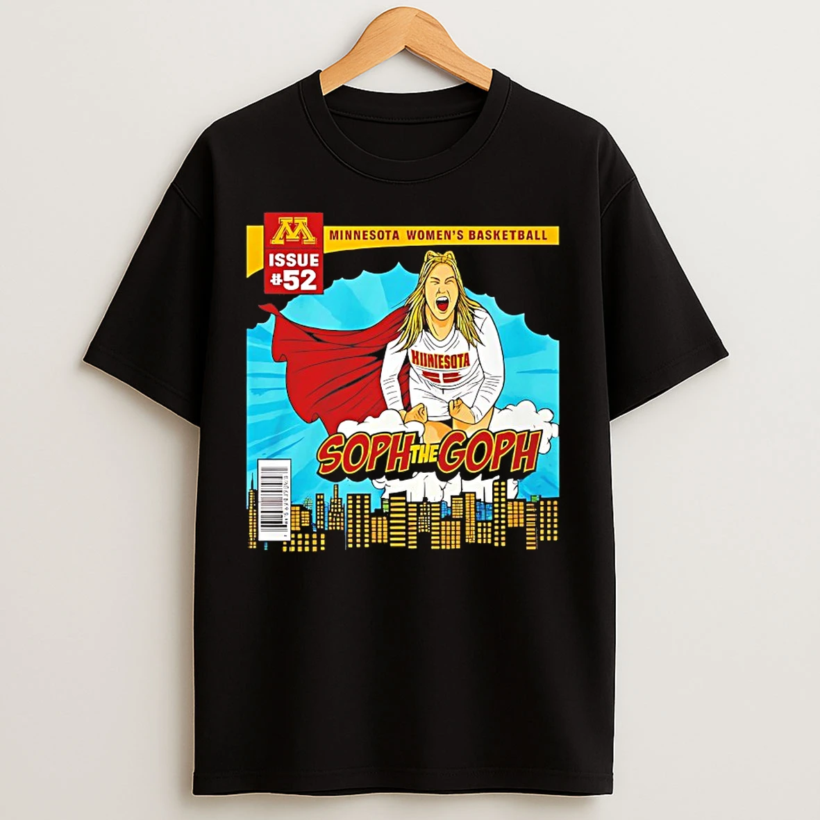 Classic Sophie Hart Minnesota Golden Gophers Soph The Goph Superman T Shirts