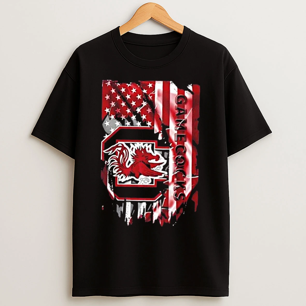 Classic South Carolina Gamecocks Football X American Flag T Shirts