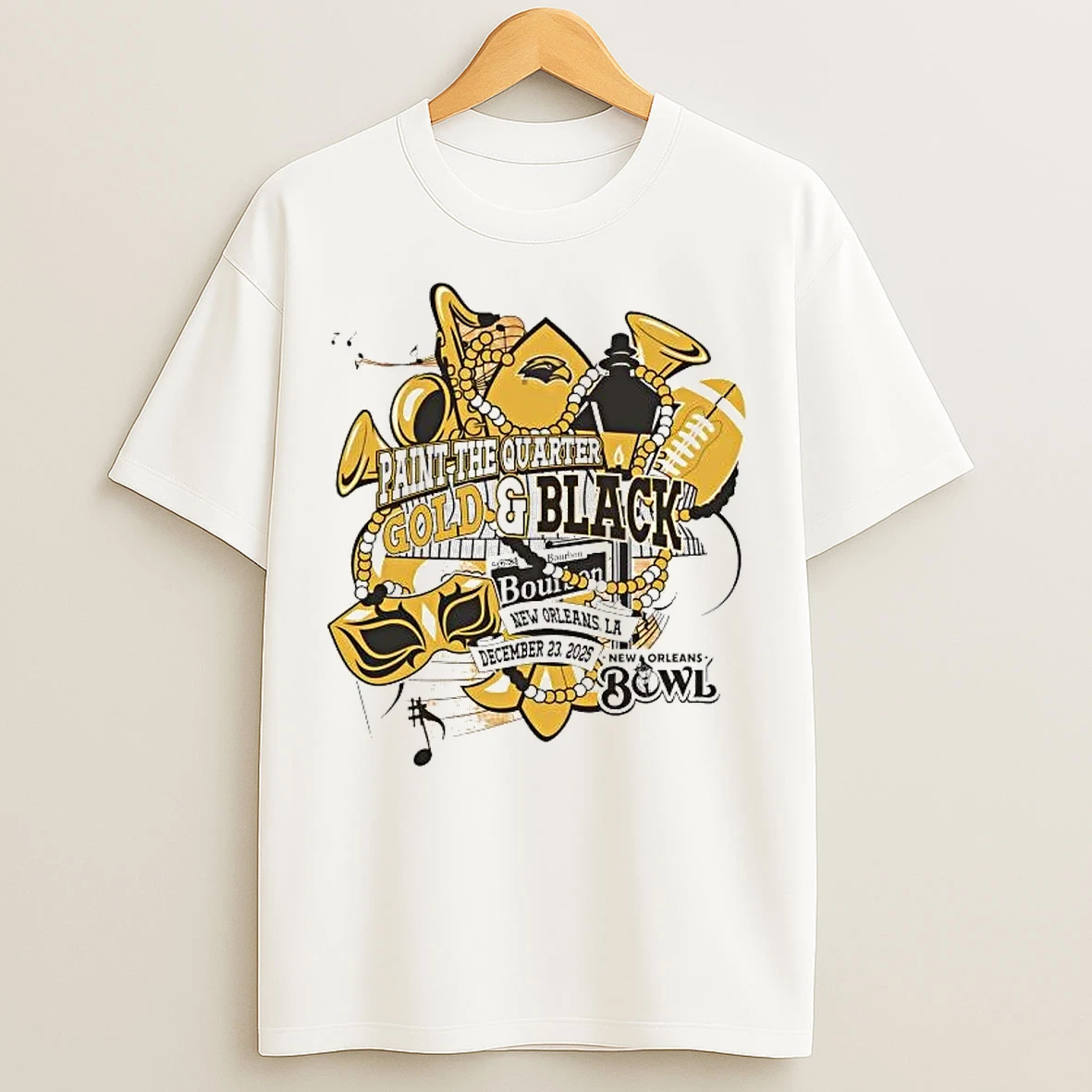 Classic Southern Miss Golden Eagles 2025 New Orleans Bowl Paint The Quarter T Shirts