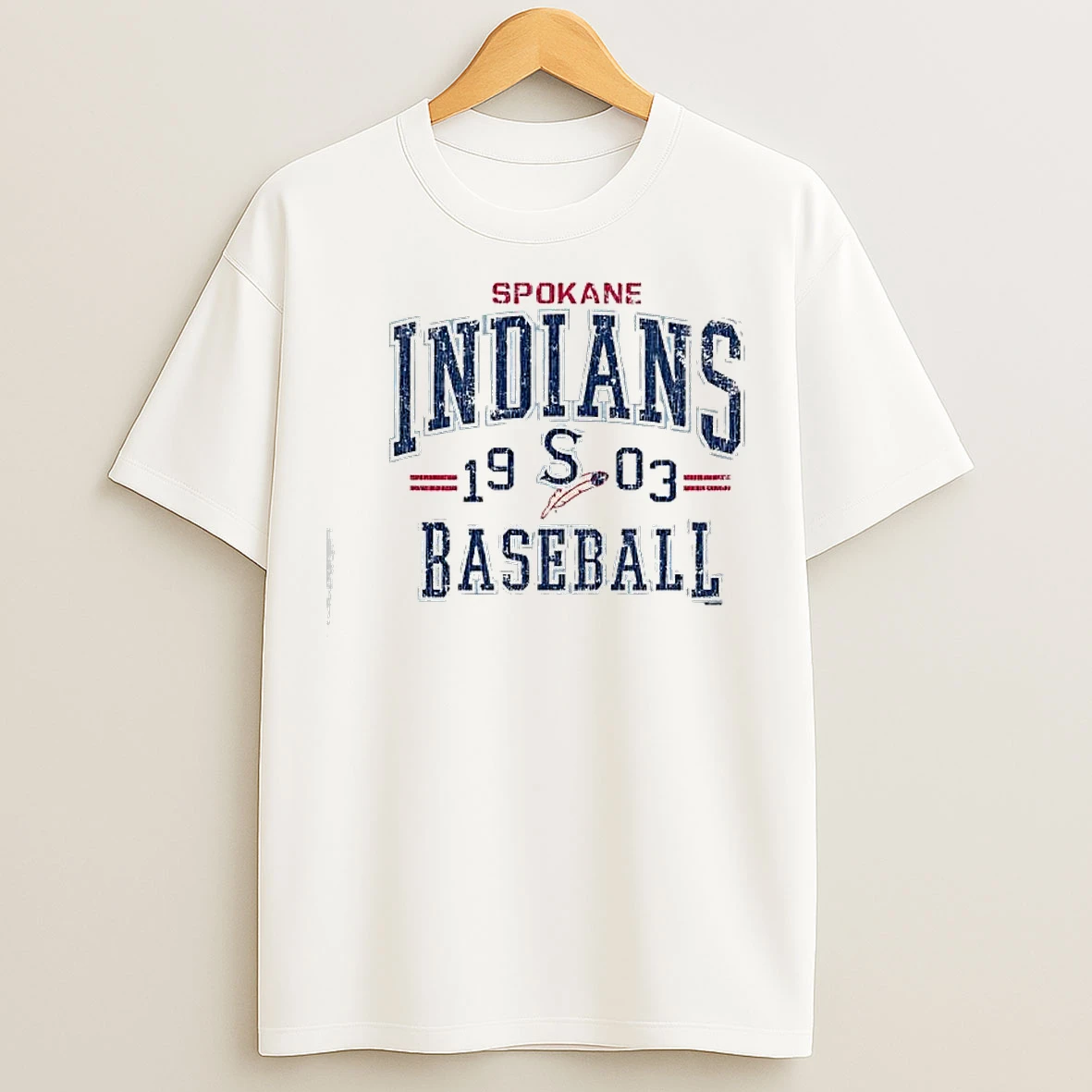 Classic Spokane Indians Ash Fortiflora Baseball 1903 T Shirts
