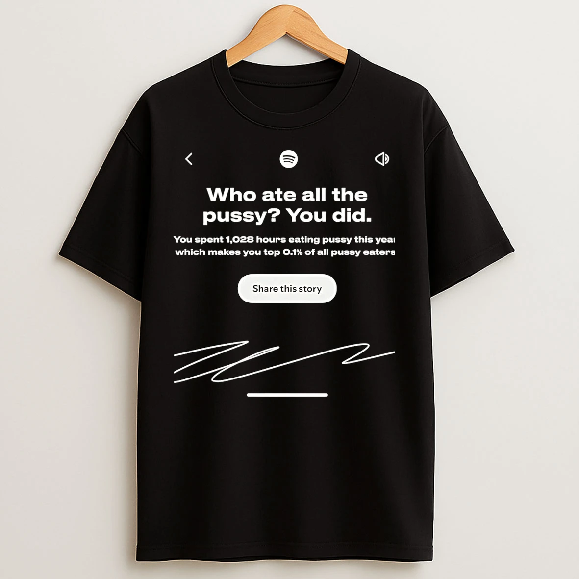 Classic Spotify Who Ate All The Pussy You Did Christmas T Shirts