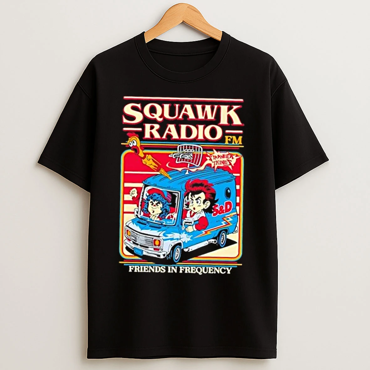 Classic Squawk Radio Fm Stranger Things Friends In Frequency T Shirts