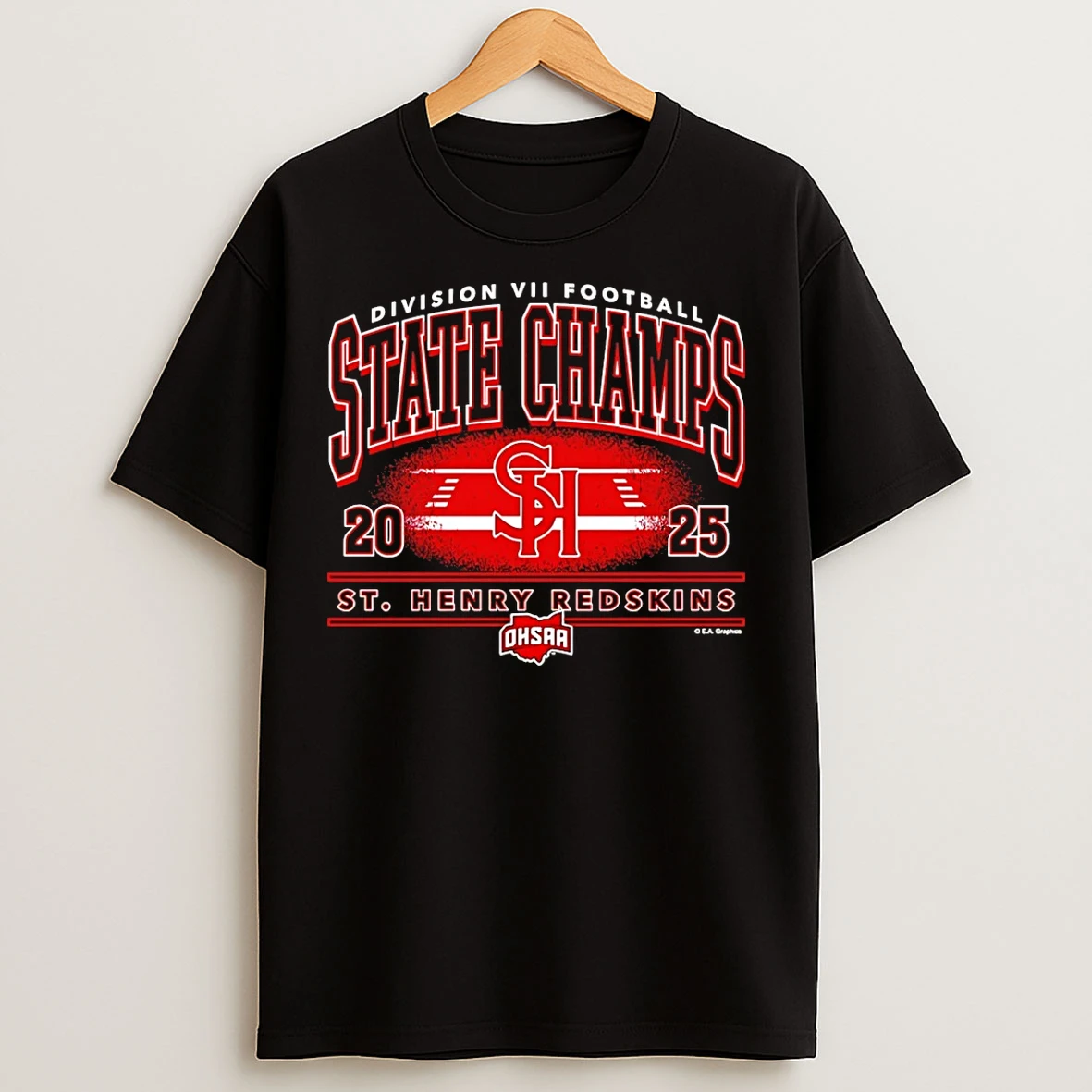 Classic St Henry Redskins 2025 Ohsaa Football D7 State Champions T Shirts