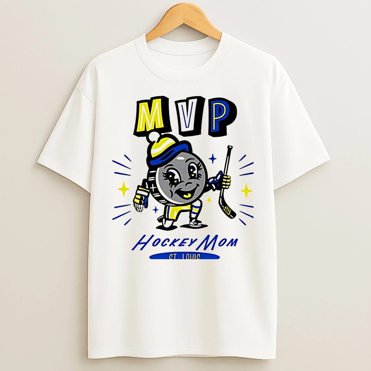Classic St Louis Hockey Mom Mvp 2025 Cartoon Christmas T Shirts