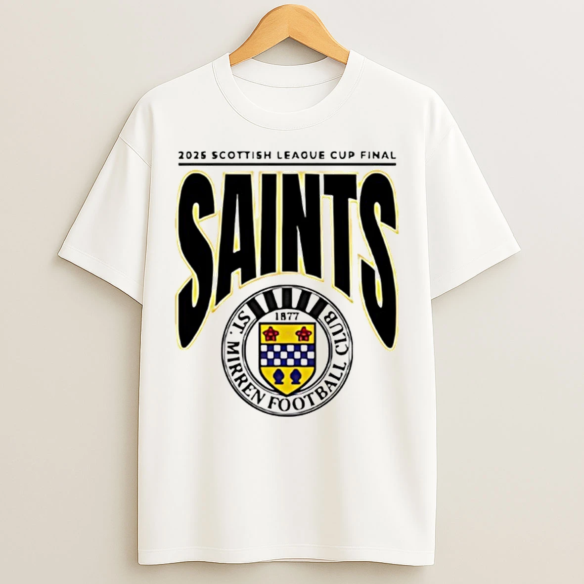 Classic St Mirren Fc Premier 2025 Scottish League Cup Final Logo T Shirts