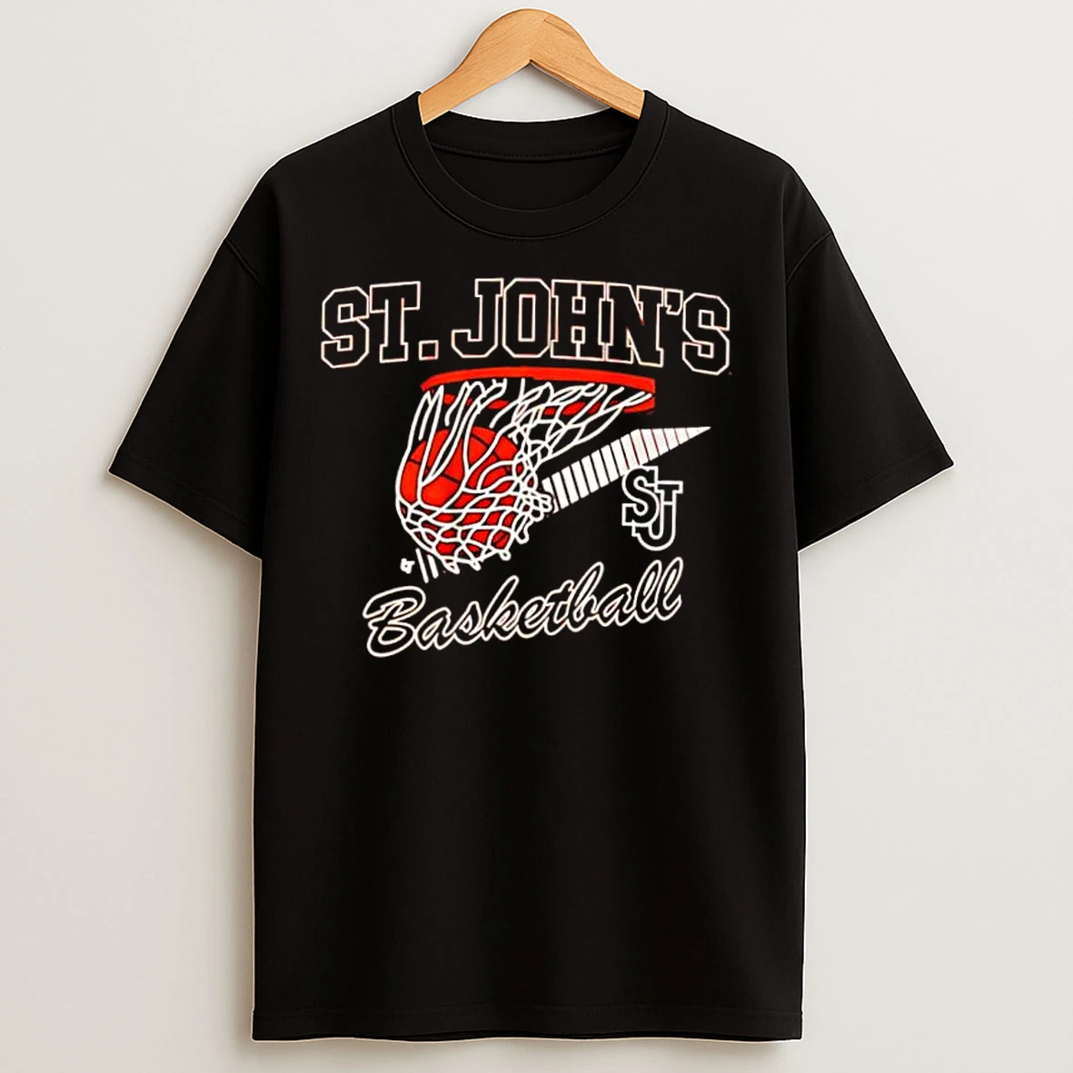 Classic St Johns Red Storm Throwback Basketball T Shirts