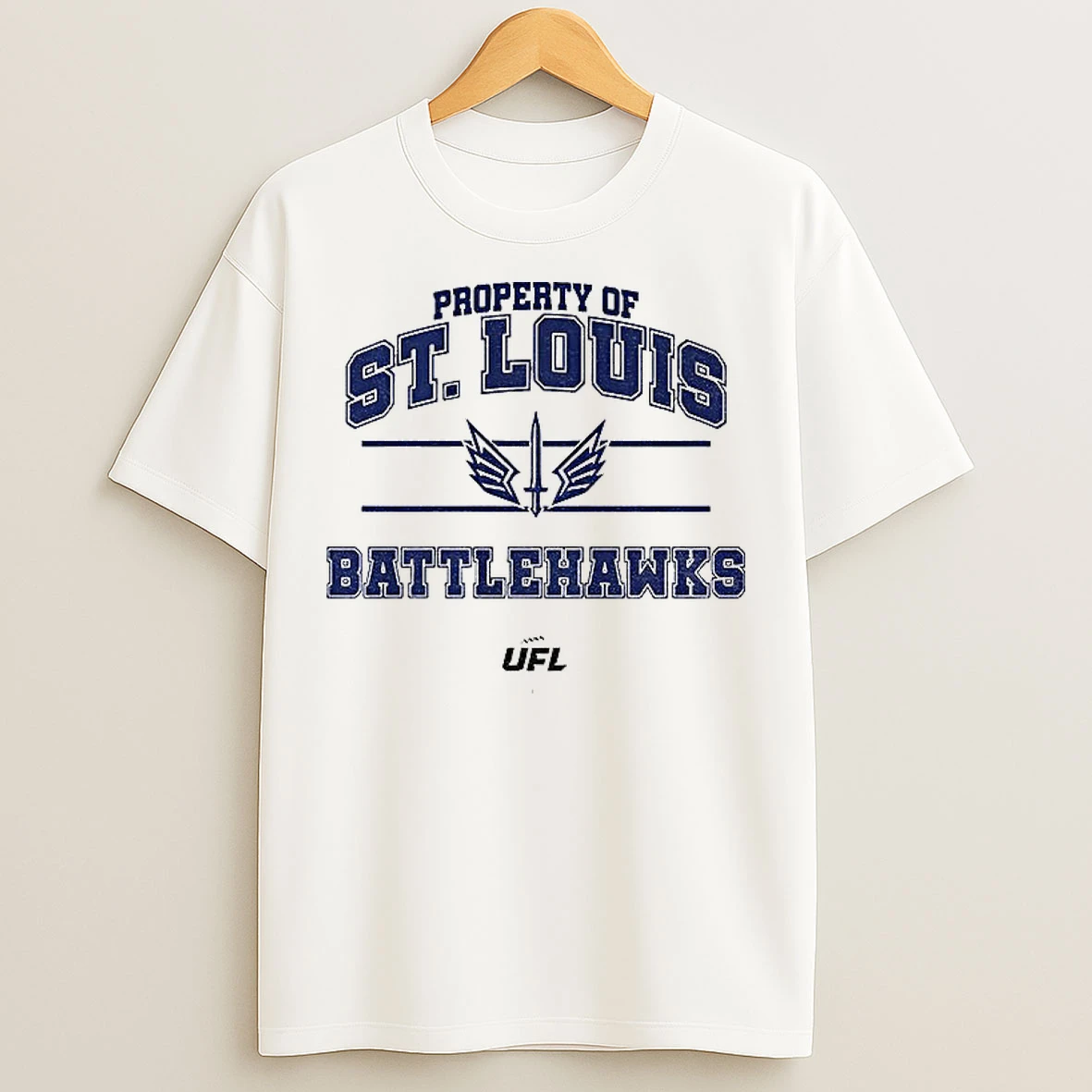Classic St Louis Battlehawks Ufl Property Of St Louis Battlehawks T Shirts
