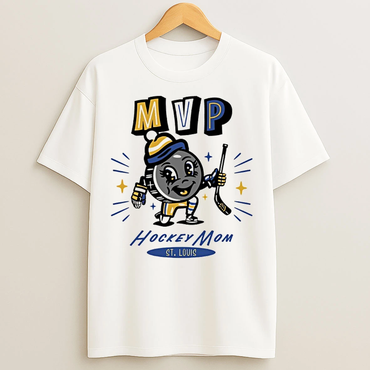Classic St Louis Blues 2025 Mvp Hockey Mom T Shirts