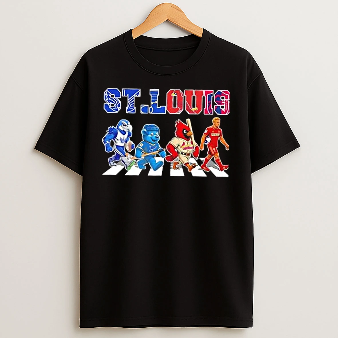 Classic St Louis City Sports All Mascots Abbey Road T Shirts