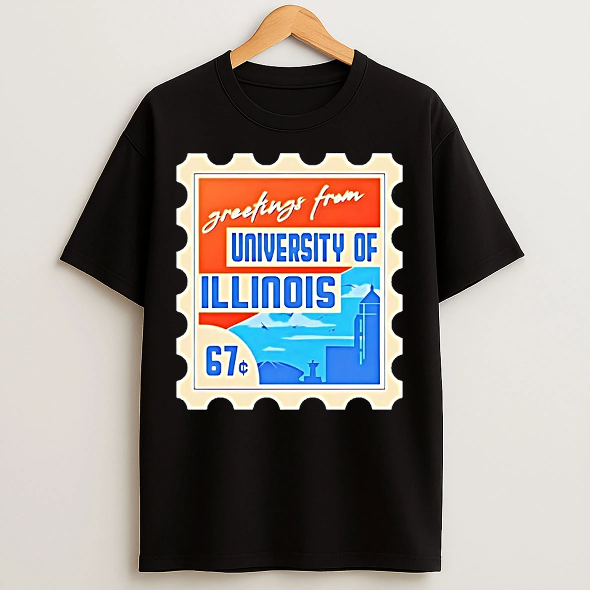 Classic Stamp Greetings From University Of Illinois T Shirts