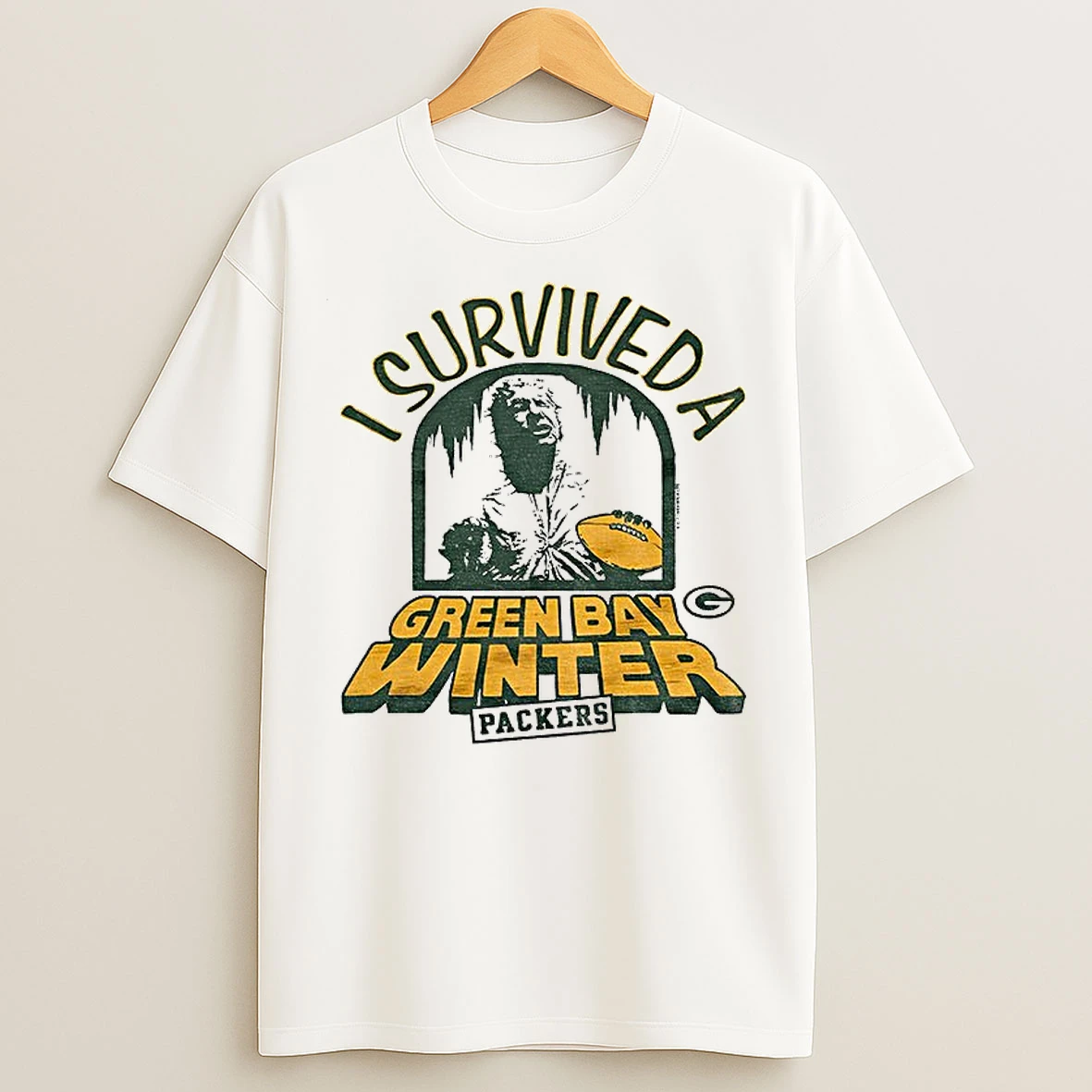 Classic Star Wars X Green Bay Packers I Survived A Green Bay Winter Logo Vintage T Shirts