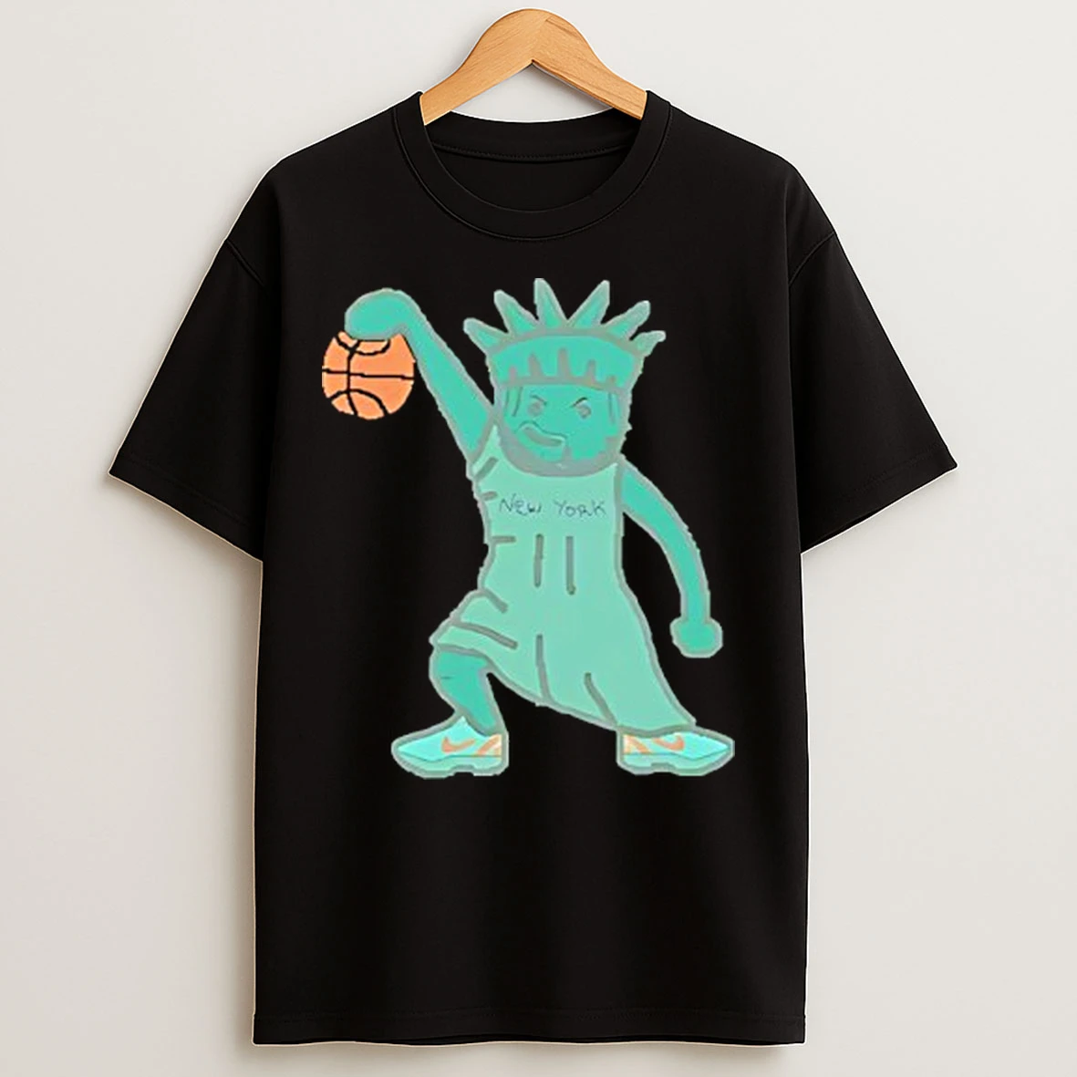 Classic Statue Of Liberty Of Jalen Brunson Caricature T Shirts