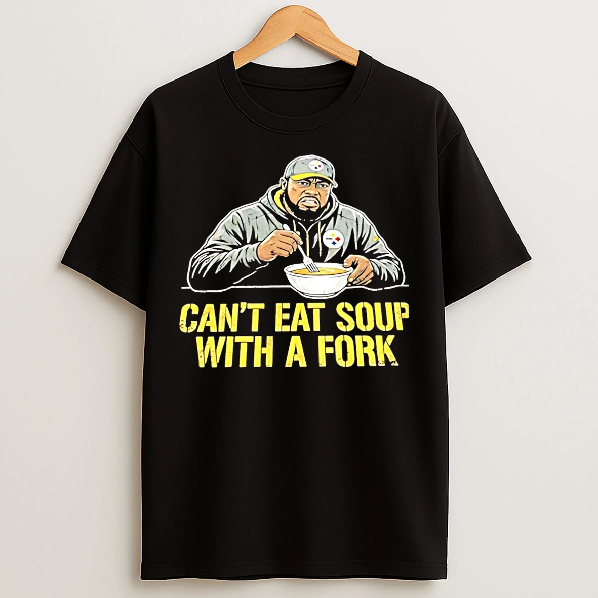 Classic Steelers Coach Mike Tomlin Cant Eat Soup With A Fork Christmas T Shirts
