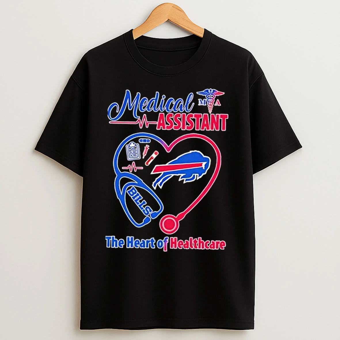 Classic Stethoscope Heart Nurse Buffalo Bills Medical Assistant The Heart Of Healthcare T Shirts