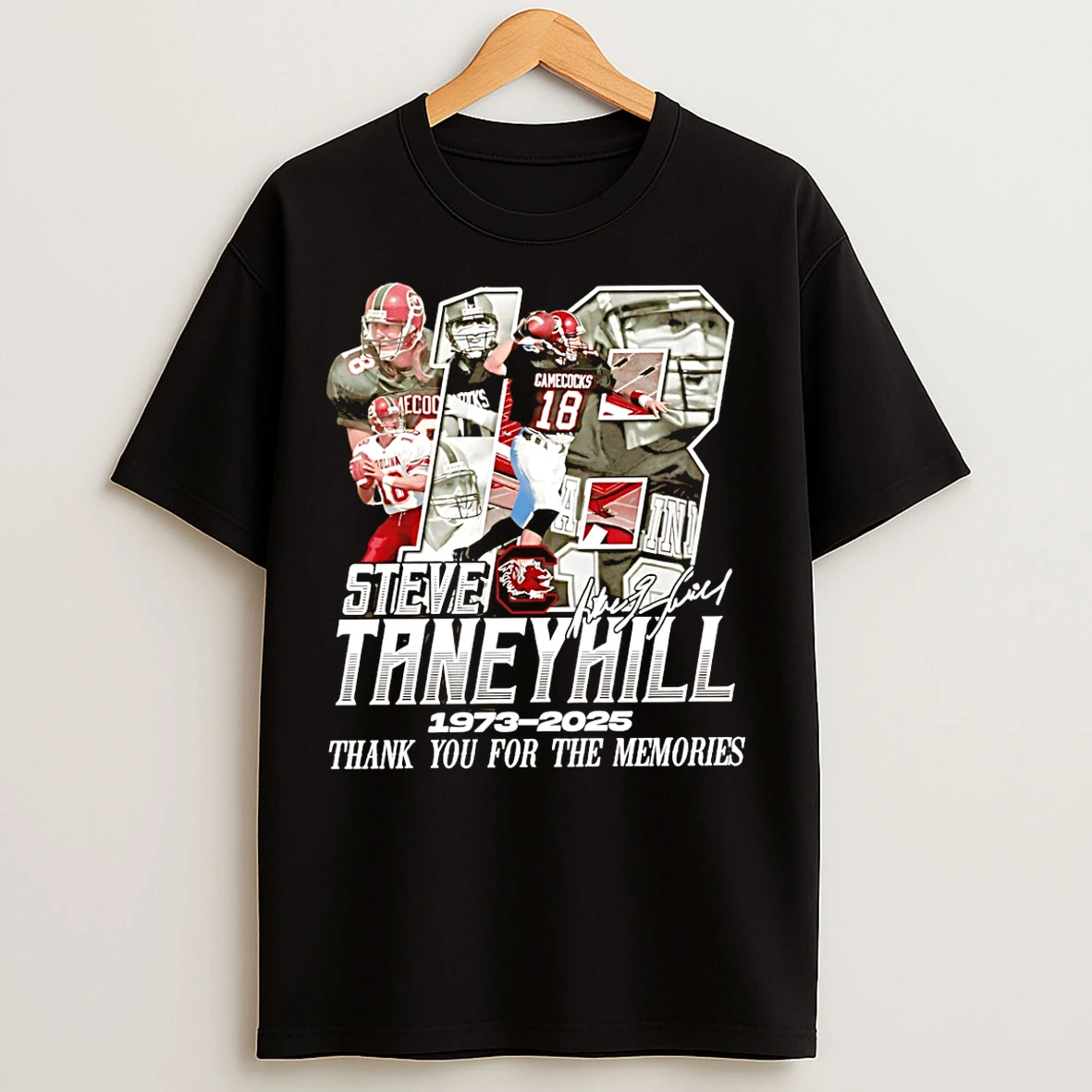 Classic Steve Taneyhill 1973 2025 Thank You For The Memories Signature T Shirts