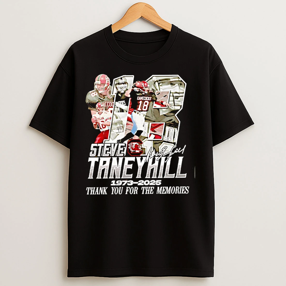 Classic Steve Taneyhill South Carolina Gamecocks 1973 2025 Thanh You For The Memories T Shirts