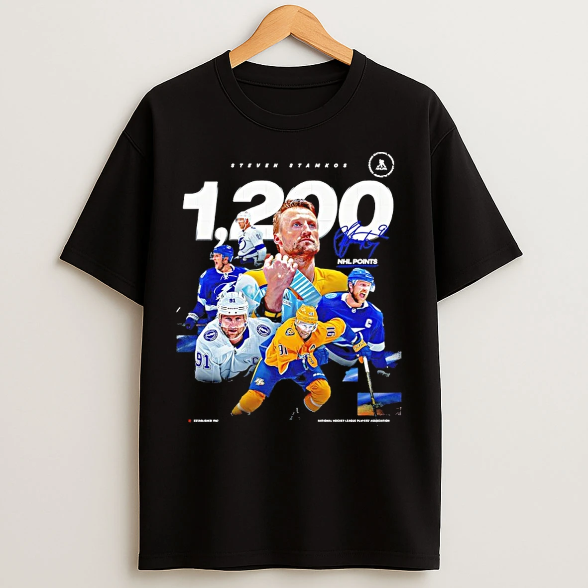 Classic Steven Stamkos Nashville Predators Nhl Point 1200 Signature T Shirts