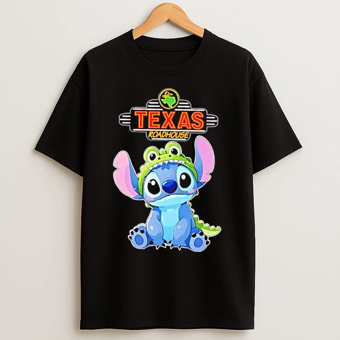 Classic Stitch Cosplay Crocodile X Texas Roadhouse T Shirts