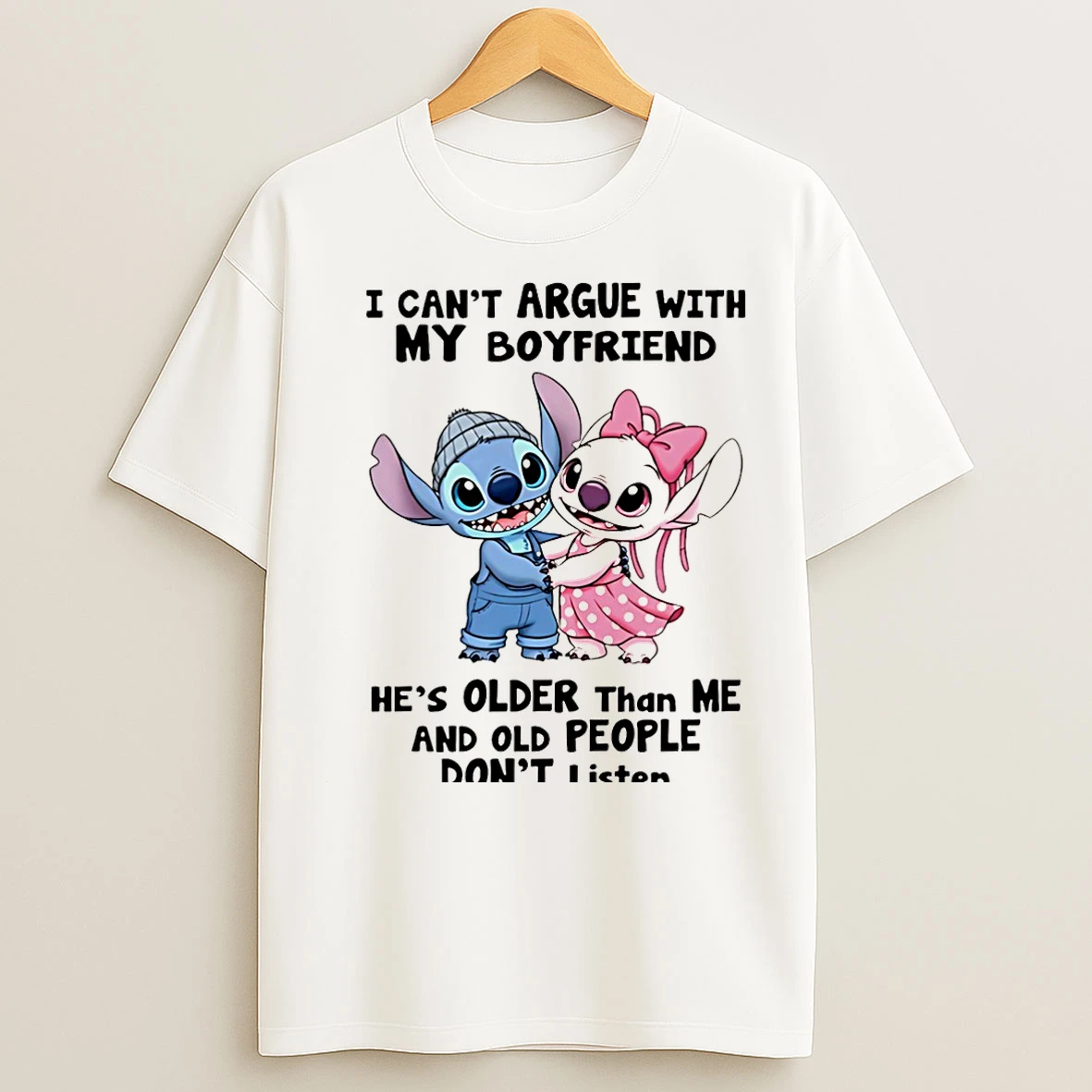 Classic Stitch I Cant Argue With My Husband Hes Older Than Me And Old People Dont Listen Christmas T Shirts