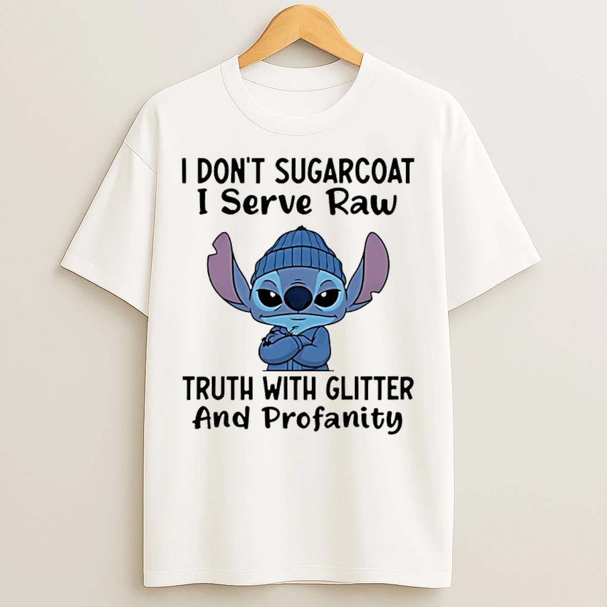 Classic Stitch I Dont Sugarcoat I Serve Raw Truth With Glitter And Profanity T Shirts