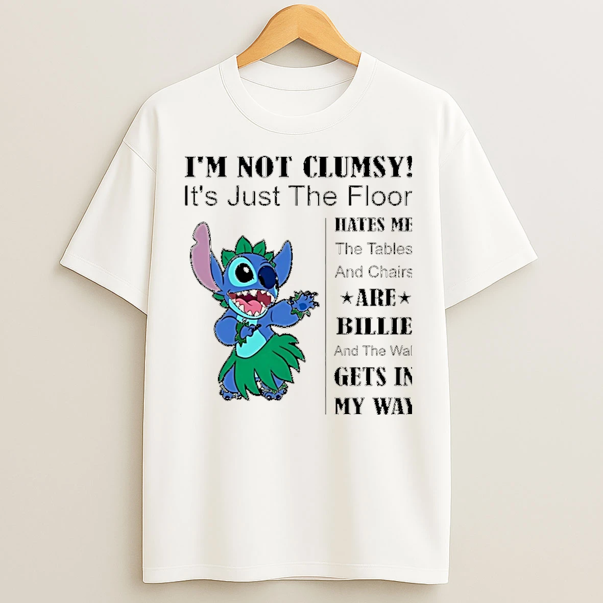Classic Stitch Im Not Clumsy Just The Floor Hates Me The Table Chairs Are Bullies Christmas T Shirts