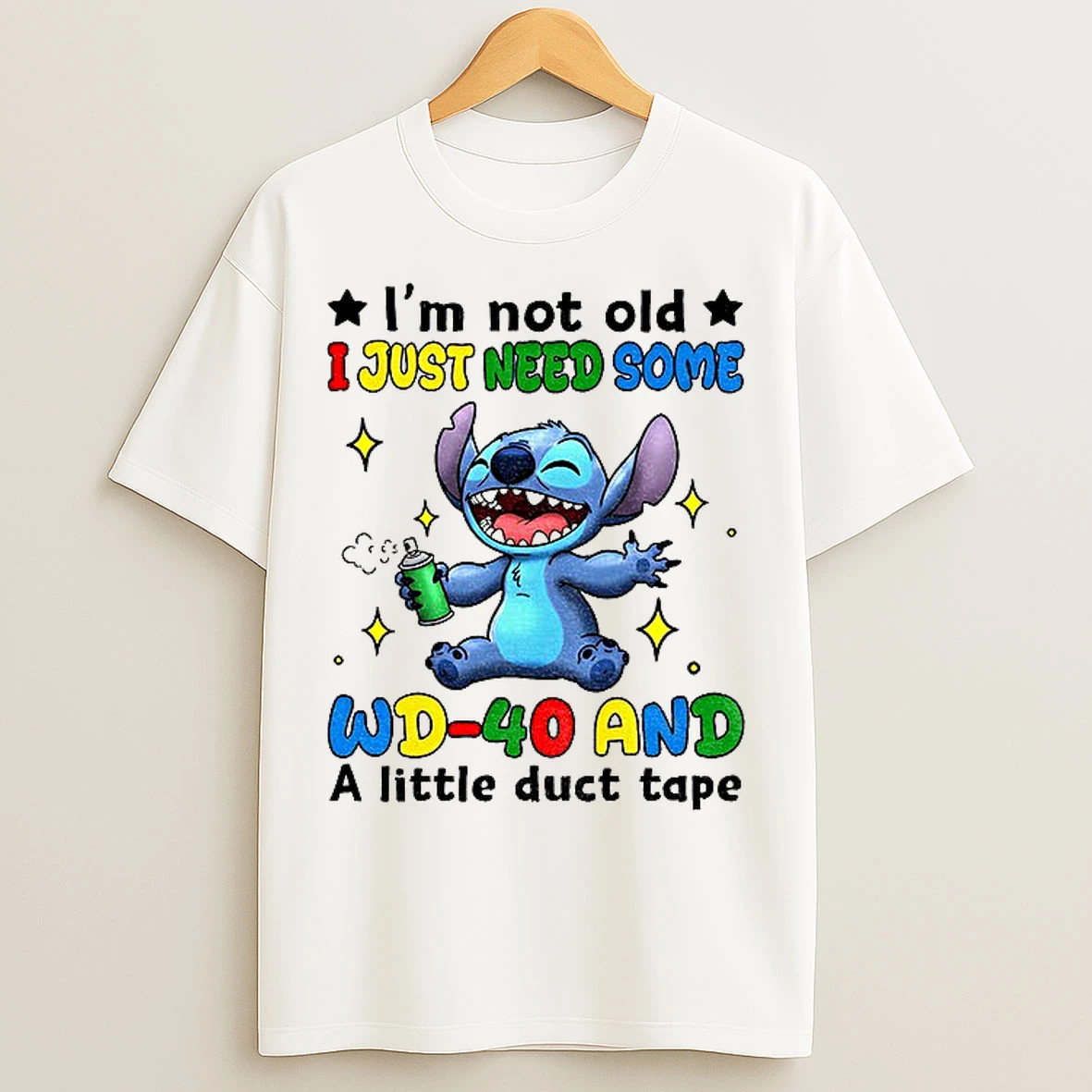 Classic Stitch Im Not Old I Just Need Some Wd 40 And A Little Duct Tape T Shirts