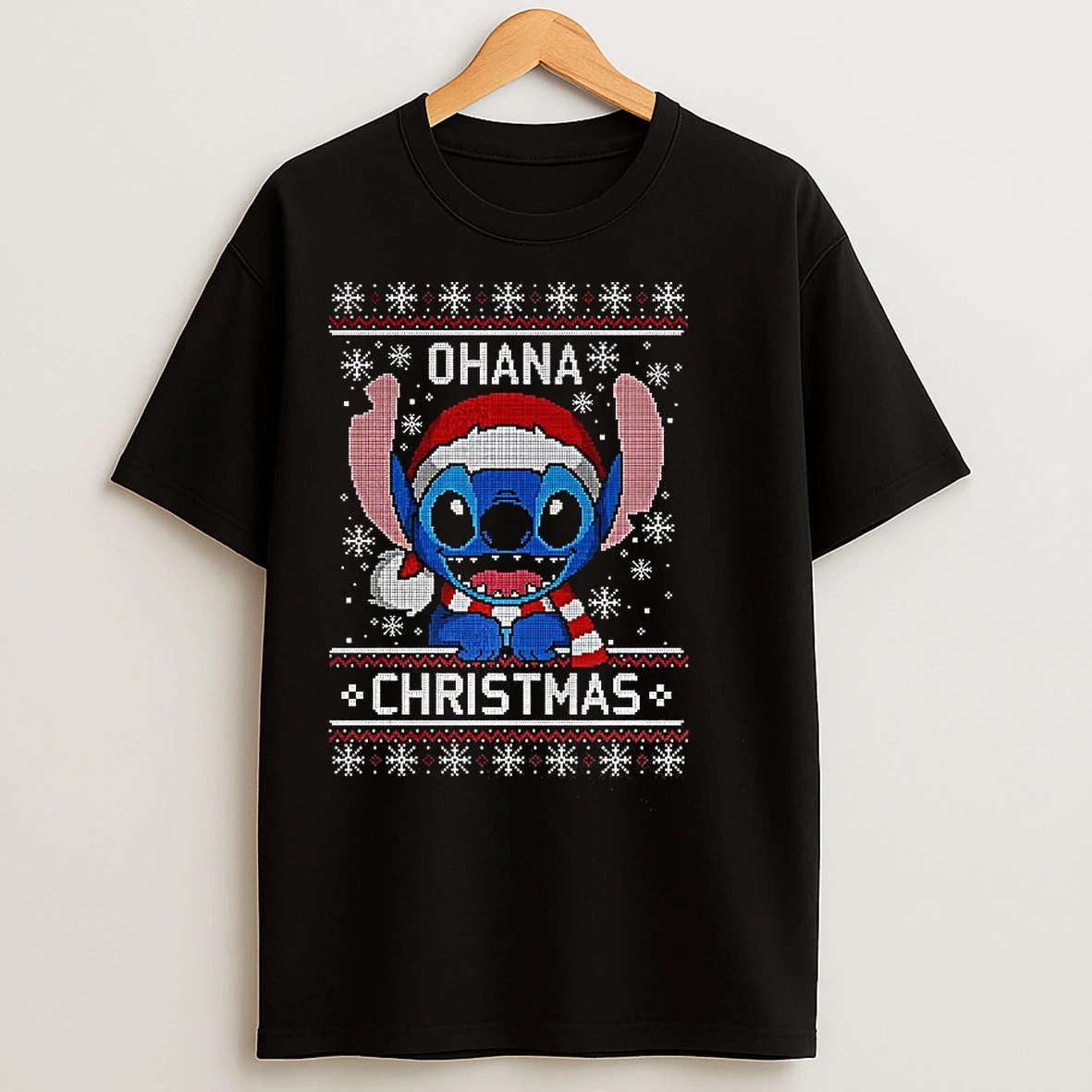 Classic Stitch Ohana Cartoon Ugly Christmas T Shirts
