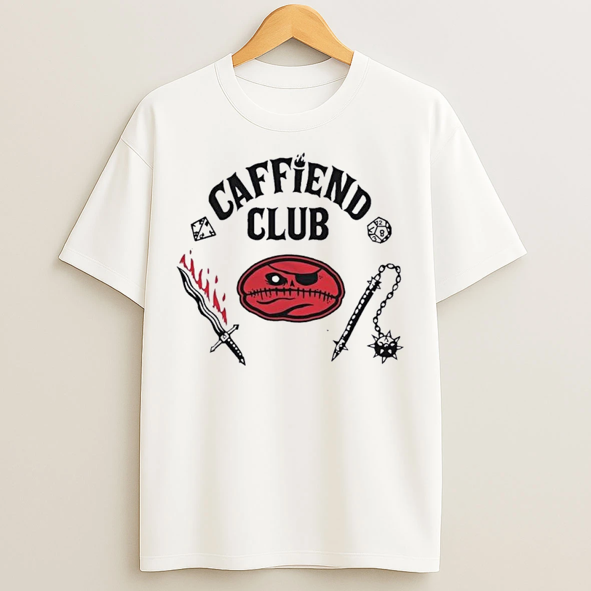 Classic Stranger Things 5 Caffiend Club T Shirts