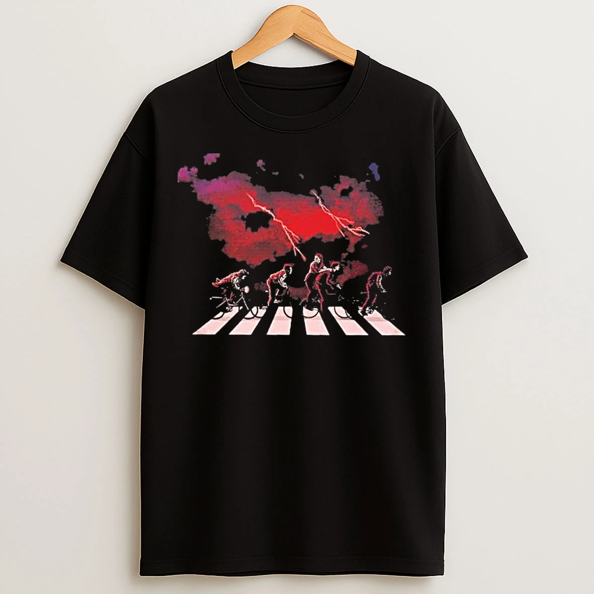 Classic Stranger Things 5 Cycles Abbey Road T Shirts