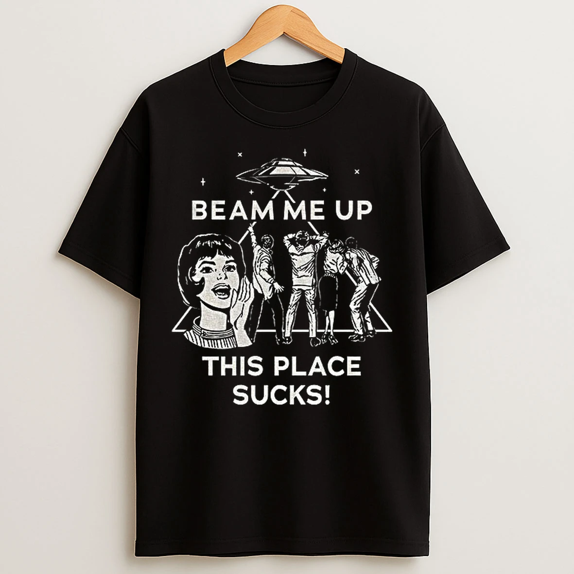 Classic Stranger Things Beam Me Up This Place Sucks Kids T Shirts