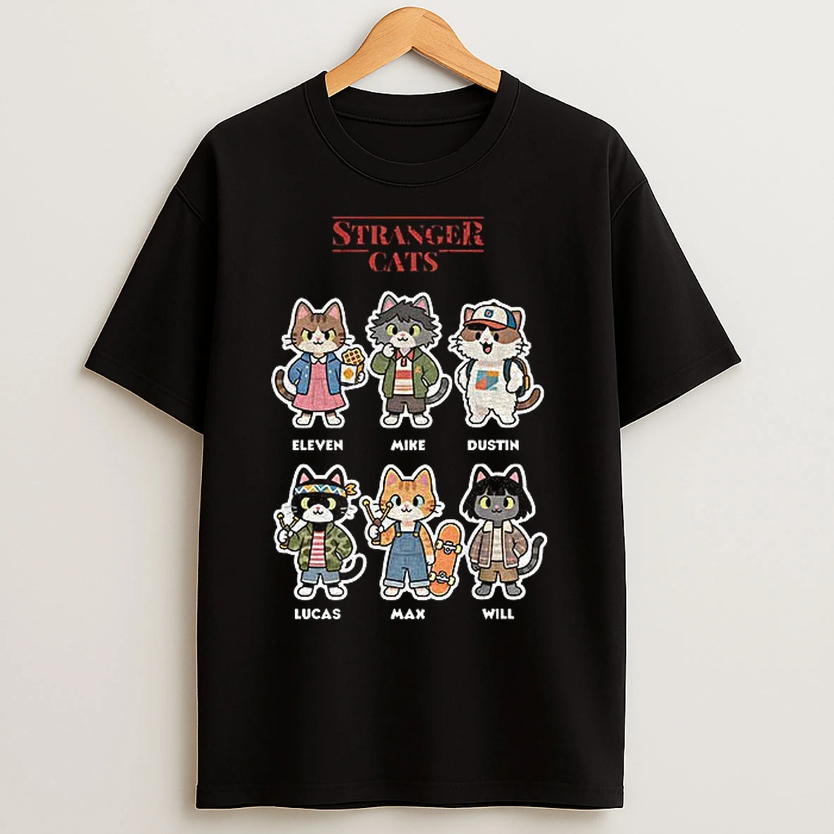 Classic Stranger Things Cats T Shirts
