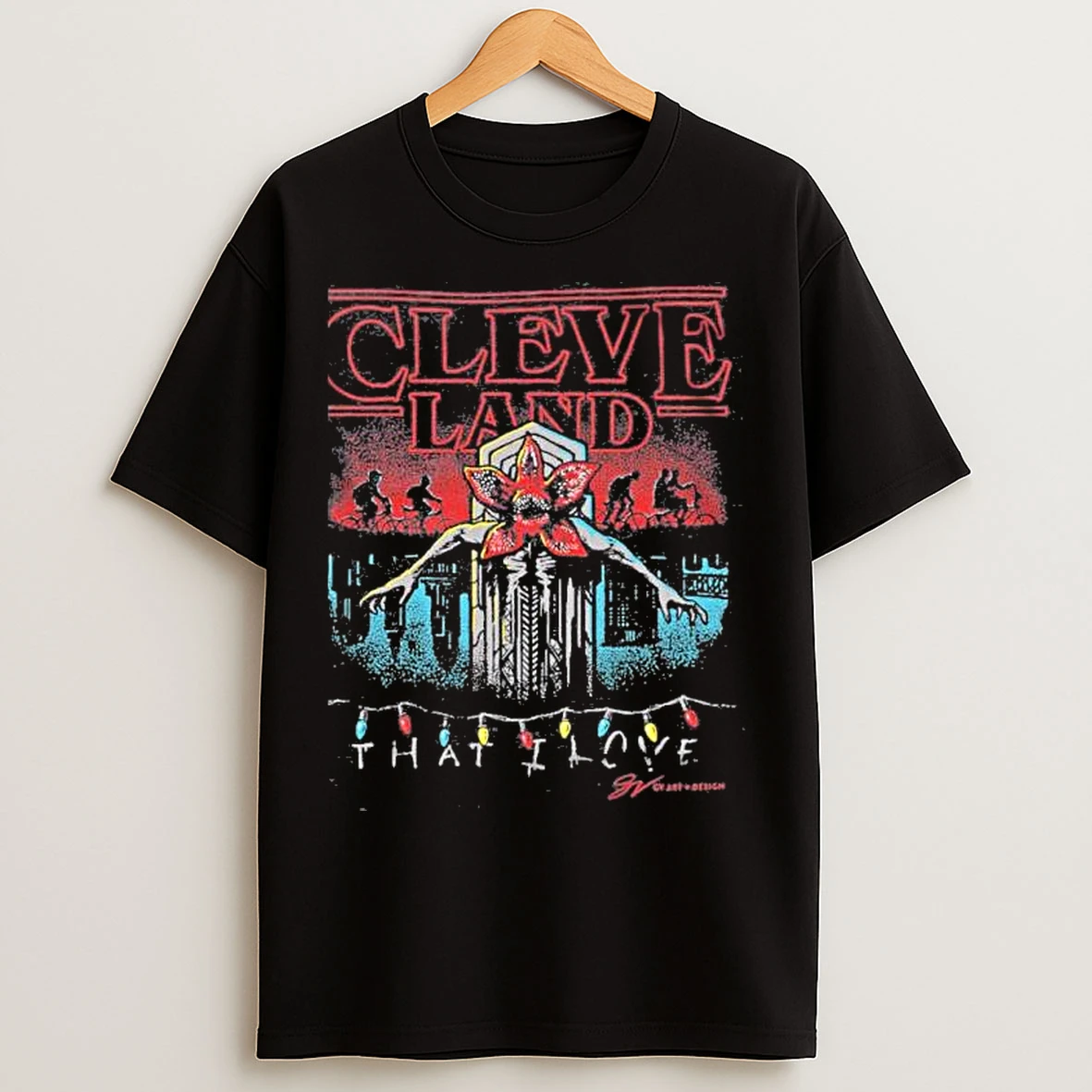 Classic Stranger Things Demogorgon X Cleveland That I Love T Shirts