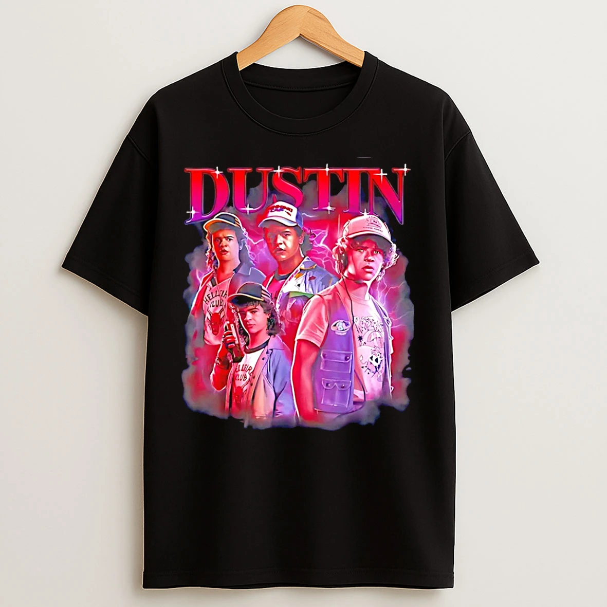 Classic Stranger Things Dustin Graphic T Shirts