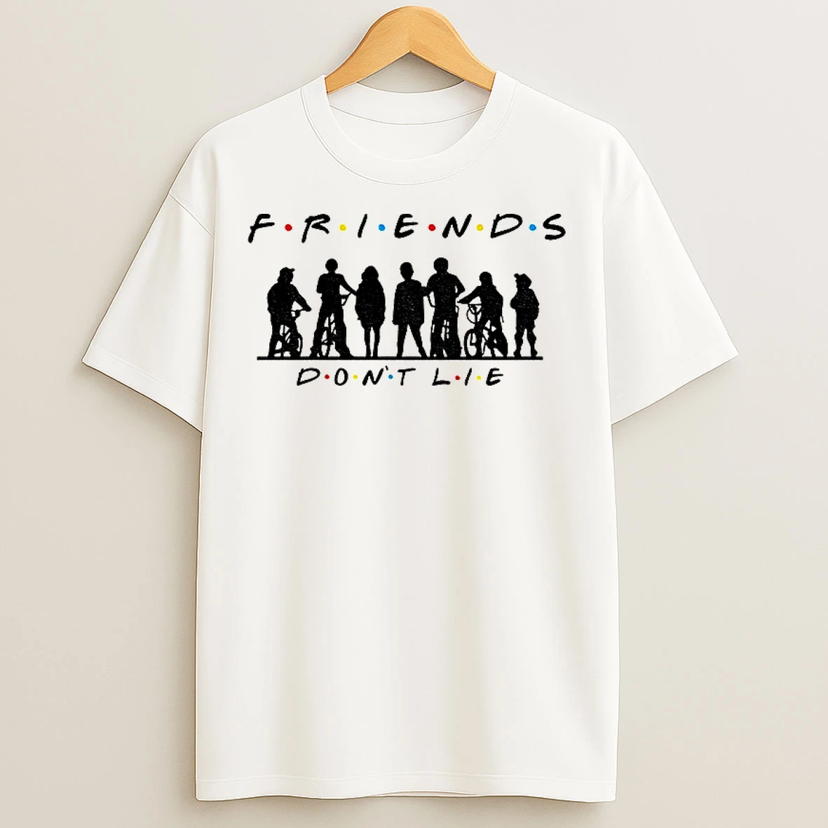 Classic Stranger Things Friends Dont Lie Friends Tv Style Upside Down T Shirts